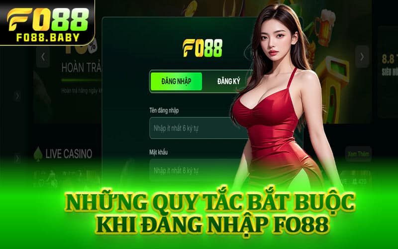 Những quy tắc bắt buộc khi đăng nhập Fo88